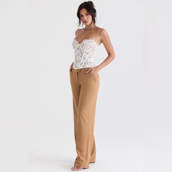 House of CB Cameron Caramel Relaxed Tailored Trousers 🤍 - Picture 4 of 10